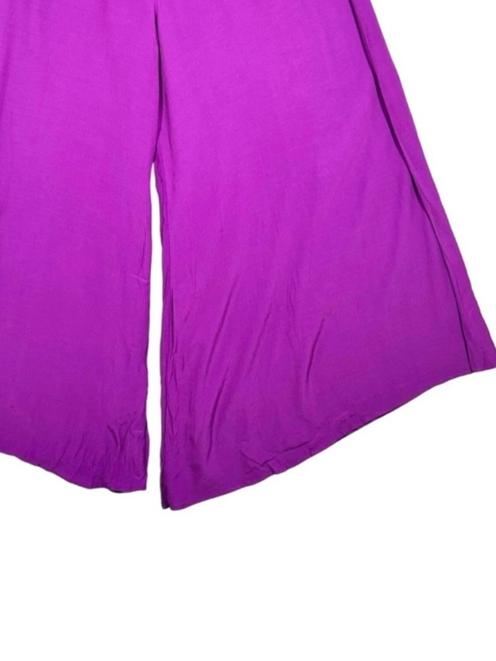 Farm Rio Purple Halter Wide Leg Jumpsuit L NWT Boho Resort Vacation Palazzo - Picture 8 of 11